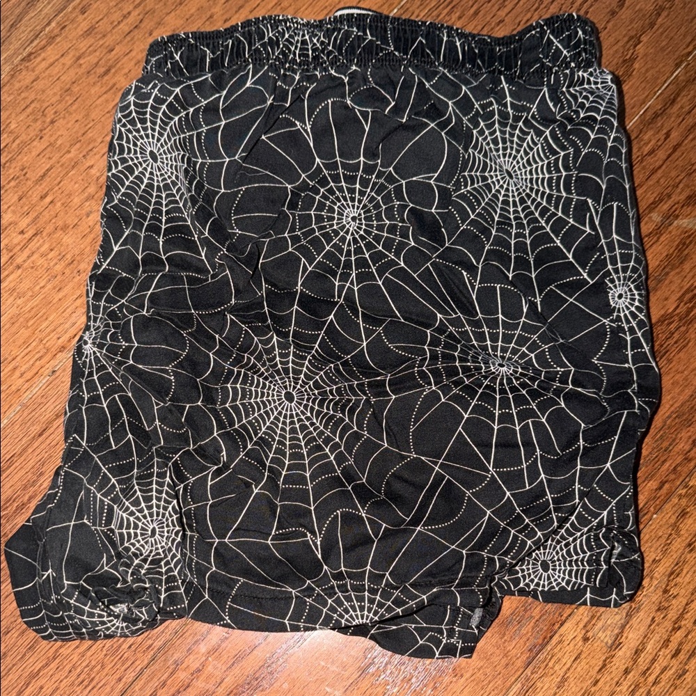 PINK Victoria's Secret Gray Shorts with White Web Design